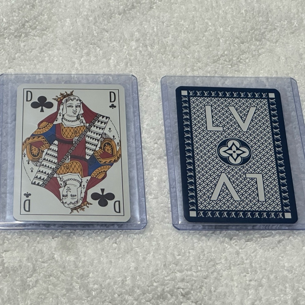 Louis Vuitton Blue Playing Card Queen of Clubs